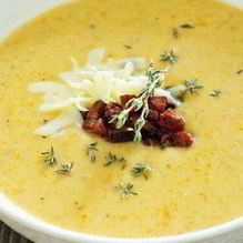 Рецепт Домашний картофельный суп-пюре с беконом