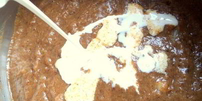 фасолевый суп-пюре на основе ржаного хлеба