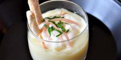 гороховый суп-пюре с копченостями