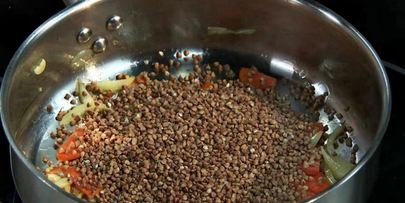 гречневый суп-пюре с индюшачьей печенкой