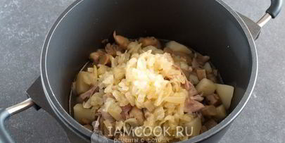 грибной суп-пюре с курицей