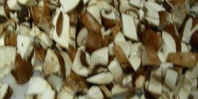 грибной суп-пюре с запеченным чесноком