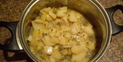 картофельный суп-пюре с водяным крессом