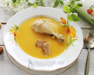 Куриный суп-пюре с тыквой