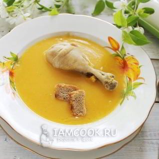 Куриный суп-пюре с тыквой