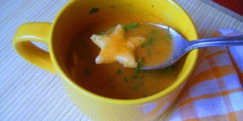 Рецепт летний овощной суп-пюре с чесночно-сырными клецками