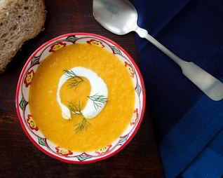 Морковный суп-пюре с фенхелем