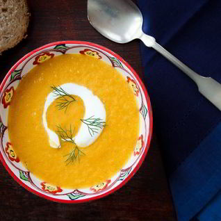 Морковный суп-пюре с фенхелем