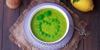 постный суп-пюре из зеленого горошка