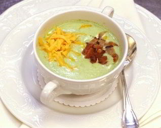 Сливочный суп-пюре со шкварками