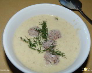 Суп-пюре грибной с фрикадельками