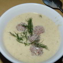 Рецепт Суп-пюре грибной с фрикадельками