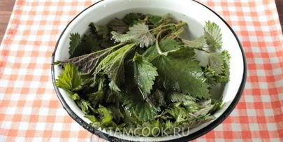 суп-пюре из черешкового сельдерея с крапивой