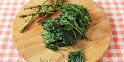 суп-пюре из черешкового сельдерея с крапивой