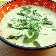 Рецепт Суп-пюре из кабачков и зеленой фасоли