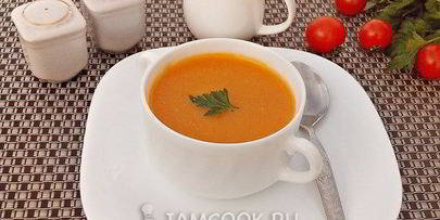 суп-пюре из кабачков с рисом