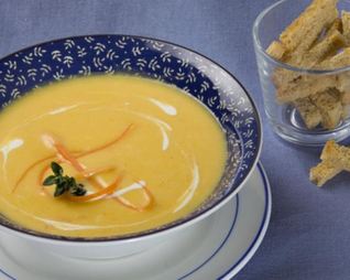 Суп-пюре из картофеля с морковью