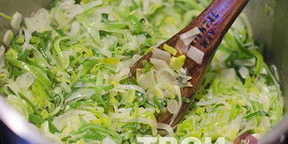 суп-пюре из лука порея