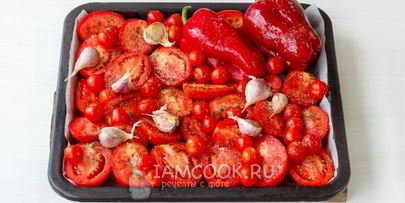 суп-пюре из печеных томатов