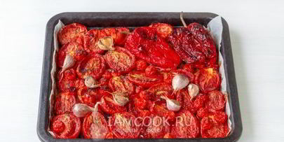 суп-пюре из печеных томатов