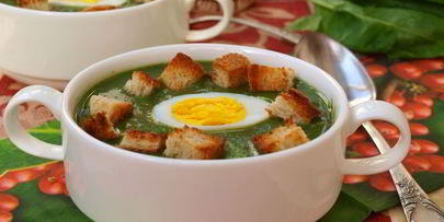 суп-пюре из шпината