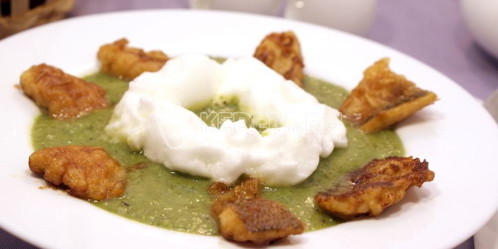 Рецепт суп-пюре из стручковой фасоли с рыбой