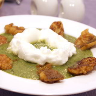 Суп-пюре из стручковой фасоли с рыбой