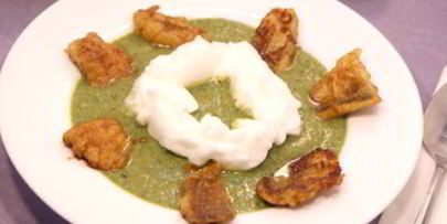 суп-пюре из стручковой фасоли с рыбой