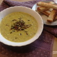 Рецепт Суп-пюре из цукини с тыквенными семечками