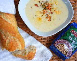 Суп-пюре из цветной капусты с нутом