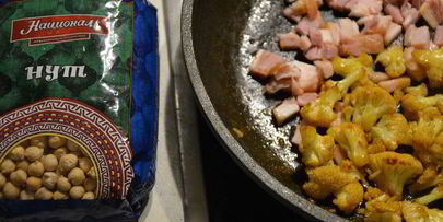 суп-пюре из цветной капусты с нутом