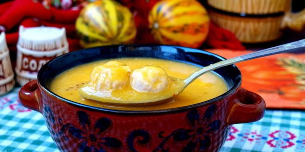 Рецепт суп-пюре из тыквы с фрикадельками