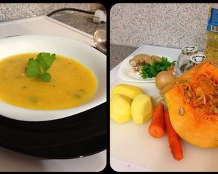 Суп-пюре из тыквы с имбирем