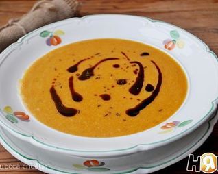 Суп-пюре из запеченной тыквы