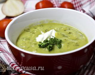 Суп-пюре из зеленого горошка