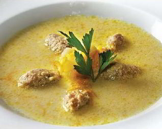 Суп-пюре картофельный с клецками