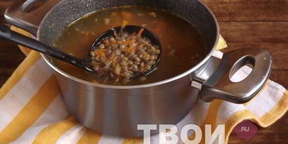 суп-пюре с чечевицей и морковью