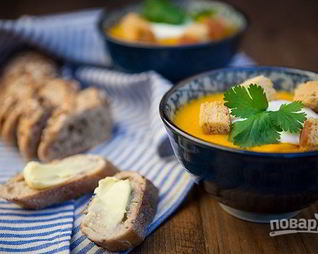 Суп-пюре с морковью и рисом