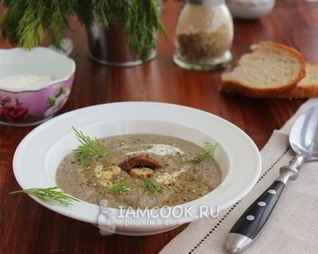 Суп-пюре с шампиньонами и картофелем