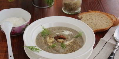 суп-пюре с шампиньонами и картофелем