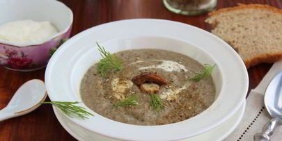 суп-пюре с шампиньонами и картофелем