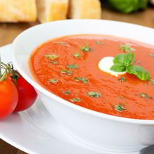 Рецепт Томатный суп-пюре с базиликом