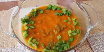 томатный суп-пюре с машем