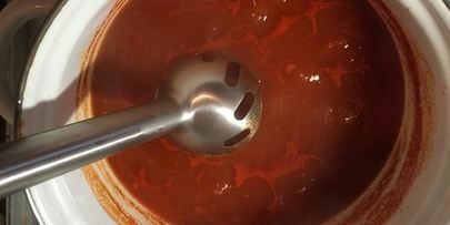 томатный суп-пюре с мидиями