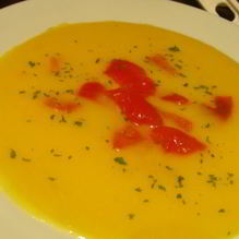 Рецепт Тыквенно-морковный суп-пюре с запеченным перцем