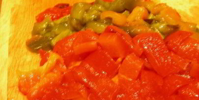 тыквенно-морковный суп-пюре с запеченным перцем