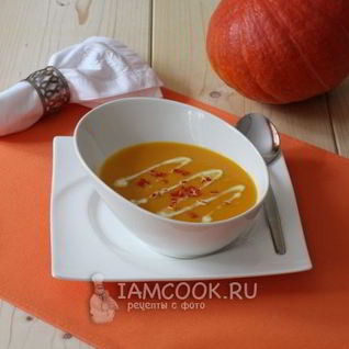 Тыквенный суп-пюре с кокосовым молоком и имбирем
