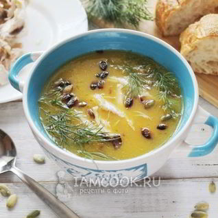 Тыквенный суп-пюре с курицей