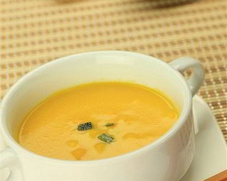 Тыквенный суп-пюре с мандариновым соком
