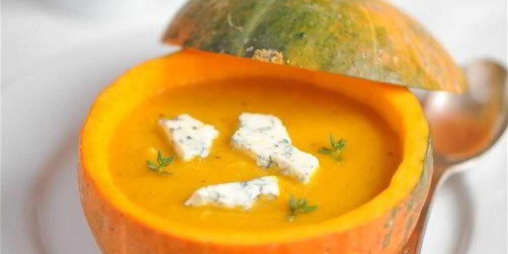 Рецепт тыквенный суп-пюре с сыром рокфор